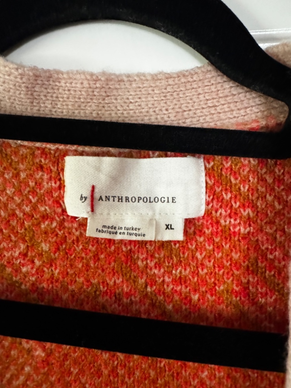 Anthropologie Women's Open Front Cardigan w/Pockets - Fall Houndstooth - Size 1X - Picture 3 of 4